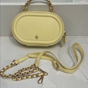 Call It Spring Light Yellow Crossbody Bag with Gold Chain